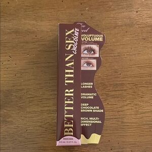 Too Faced Voluptuous Volume Better Than Sex Mascara in Chocolate NIB